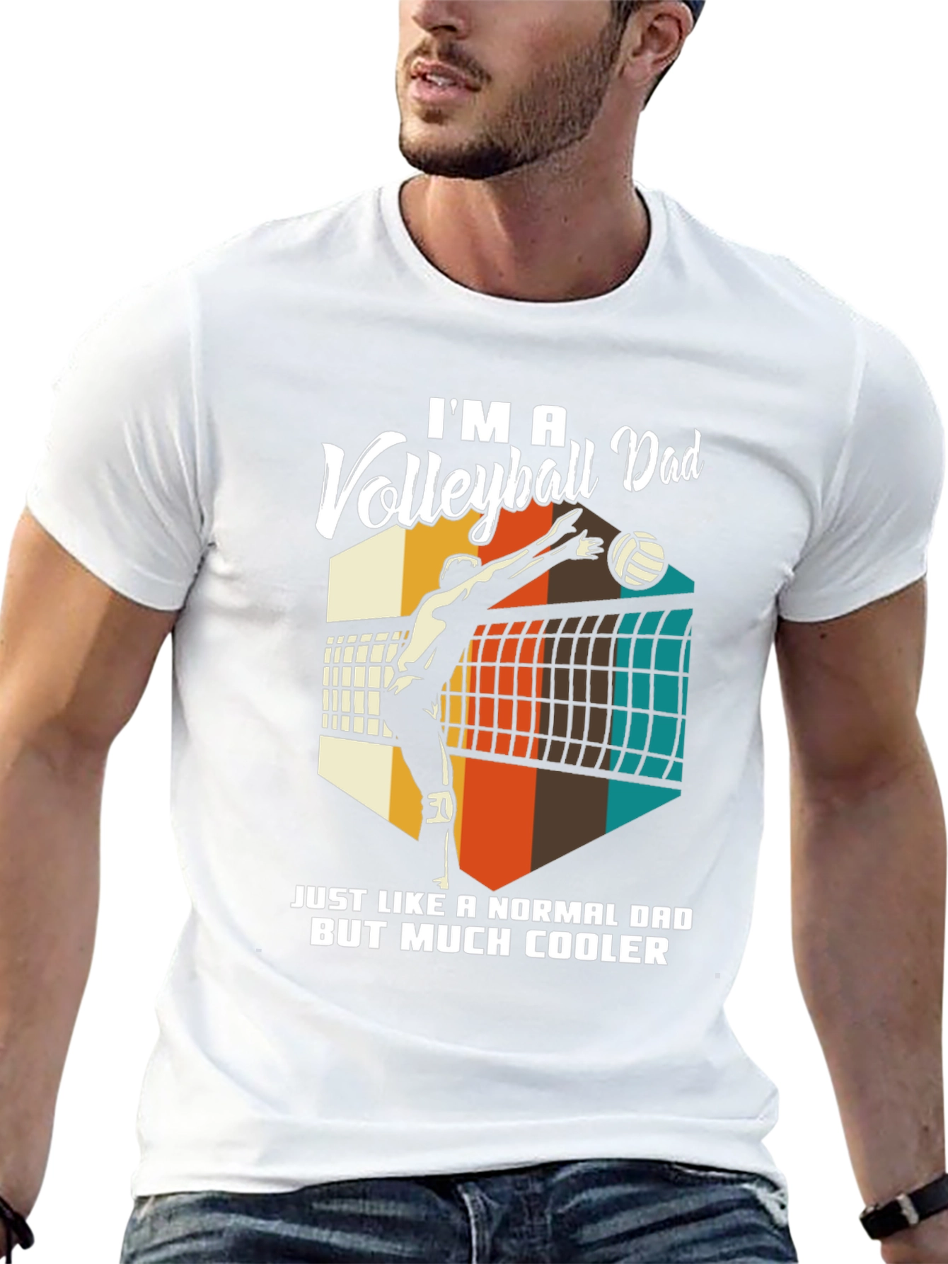 Volleyball Dad T-Shirt - Cool Dad Edition