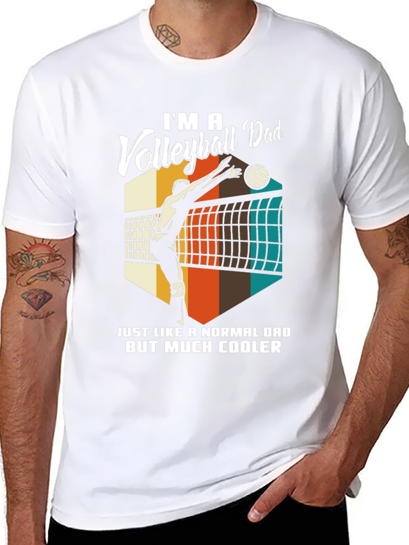 Volleyball Dad T-Shirt - Cool Dad Edition