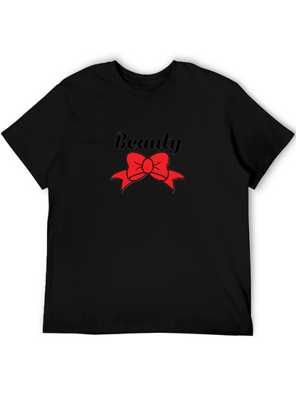 Beauty Red Bow Graphic T-Shirt