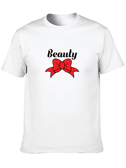 Beauty Red Bow Graphic T-Shirt