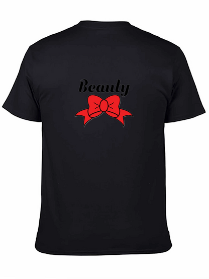 Beauty Red Bow Graphic T-Shirt