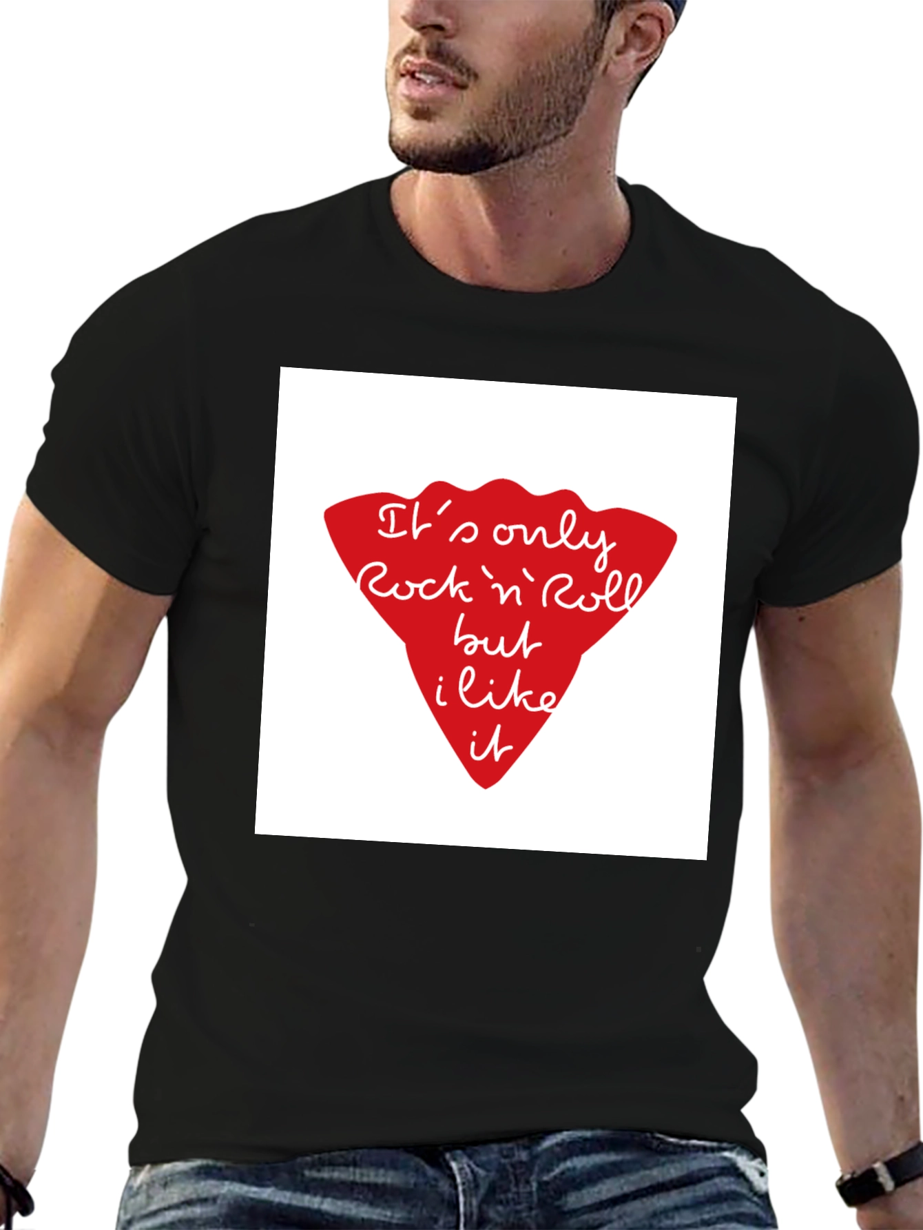 Rock n Roll Graphic Tee - Black Unisex T-Shirt