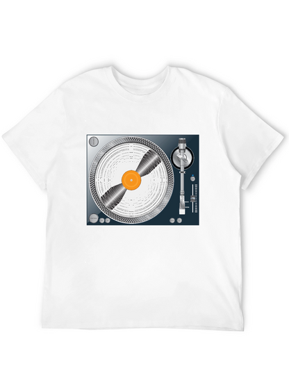 DJ Turntable Graphic Tee - Black Cotton T-Shirt