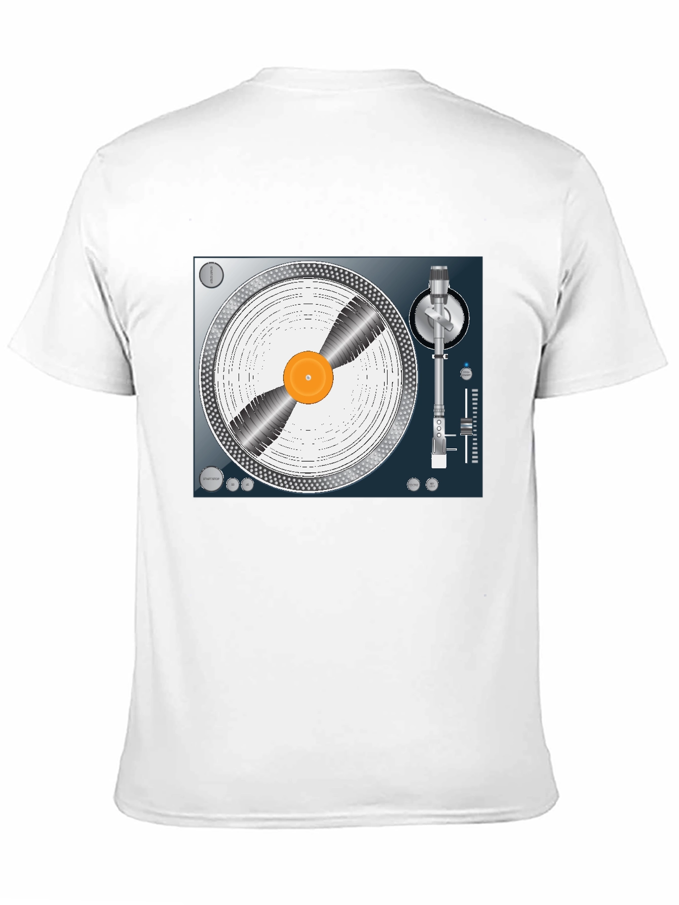 DJ Turntable Graphic Tee - Black Cotton T-Shirt