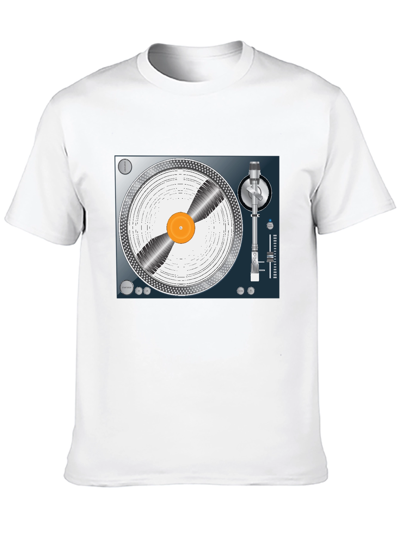 DJ Turntable Graphic Tee - Black Cotton T-Shirt