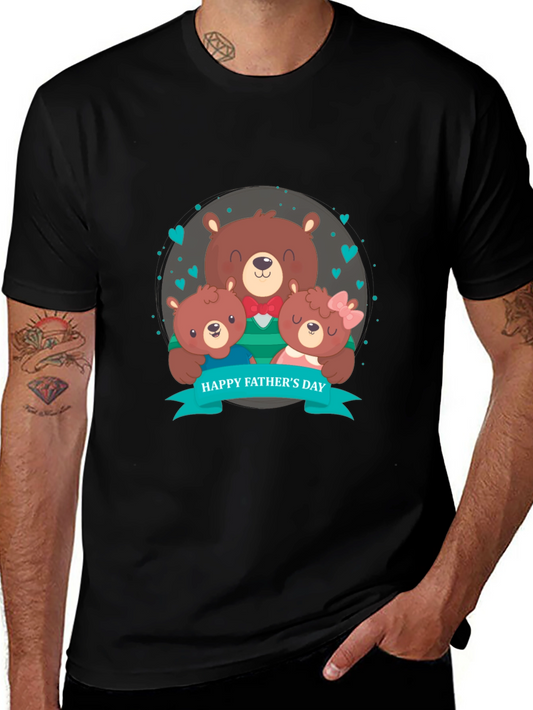 Fathers Day Bear Family Graphic Tee