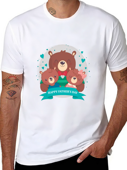 Fathers Day Bear Family Graphic Tee