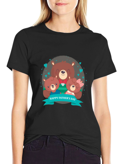 Fathers Day Bear Family Graphic Tee