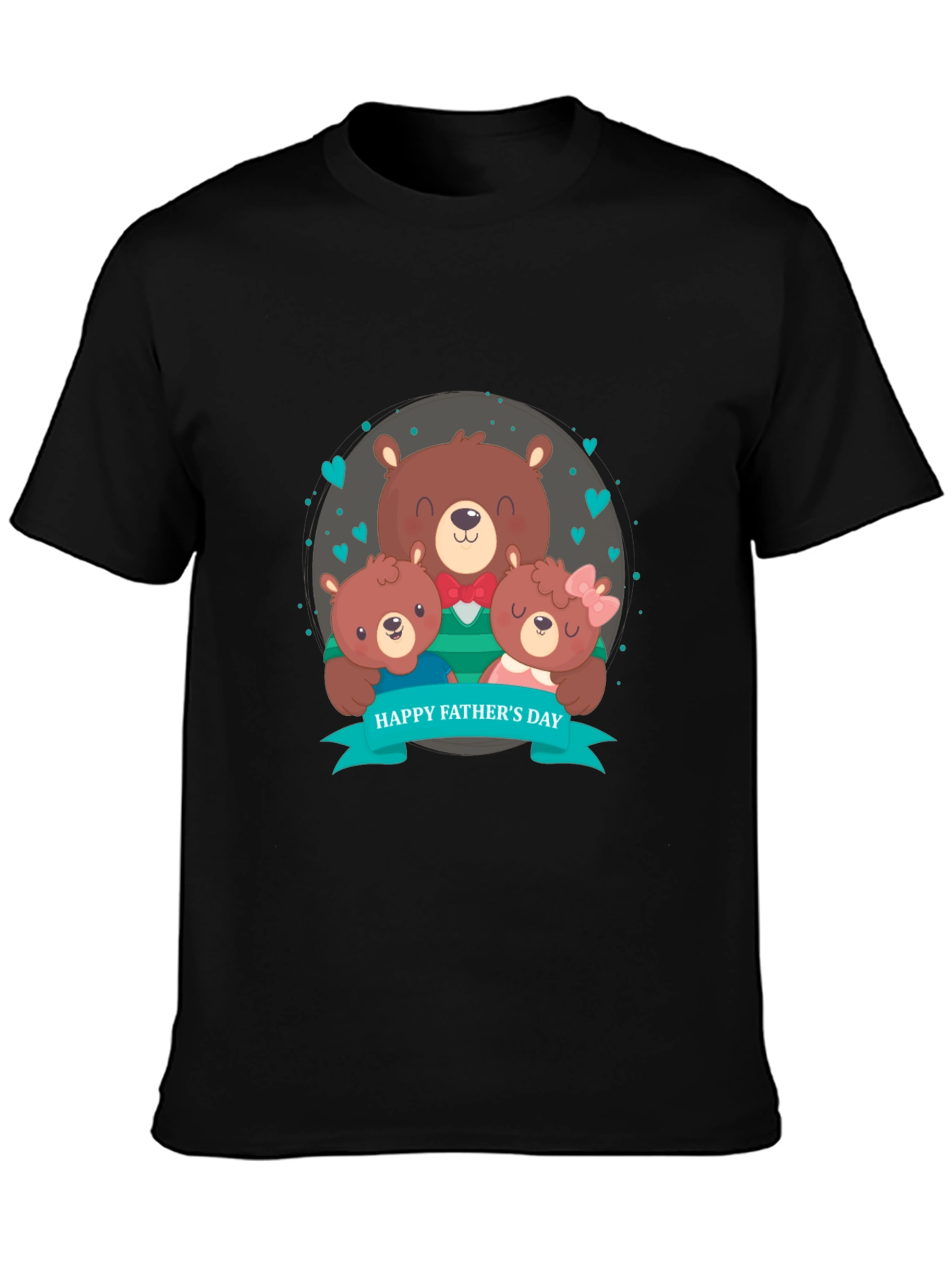 Fathers Day Bear Family Graphic Tee