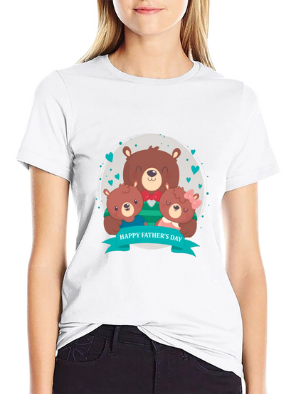 Fathers Day Bear Family Graphic Tee