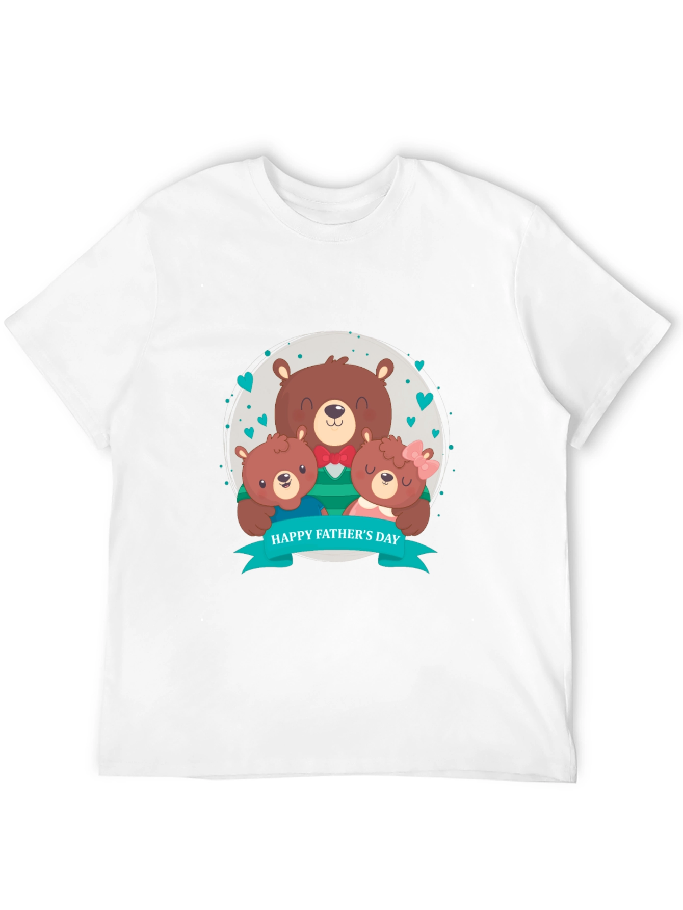 Fathers Day Bear Family Graphic Tee