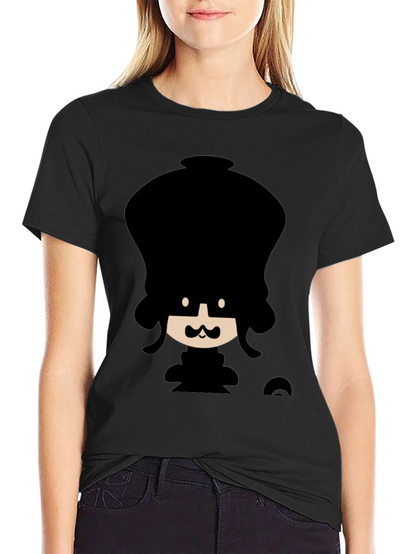 Funky Cartoon Graphic Black T-Shirt
