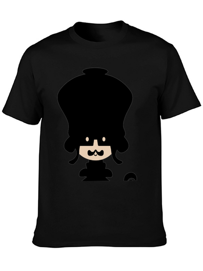 Funky Cartoon Graphic Black T-Shirt