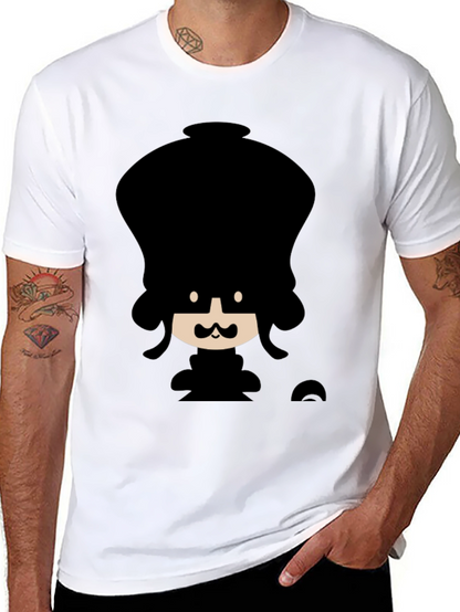 Funky Cartoon Graphic Black T-Shirt