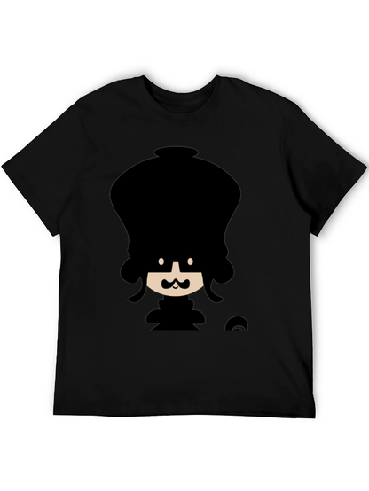 Funky Cartoon Graphic Black T-Shirt