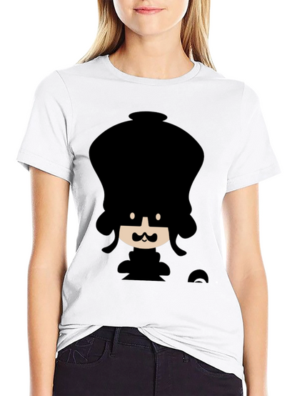 Funky Cartoon Graphic Black T-Shirt