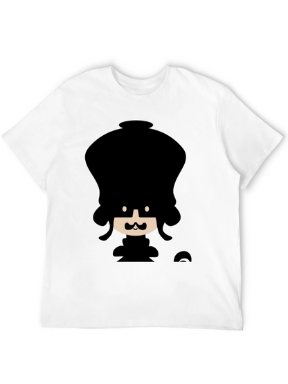 Funky Cartoon Graphic Black T-Shirt