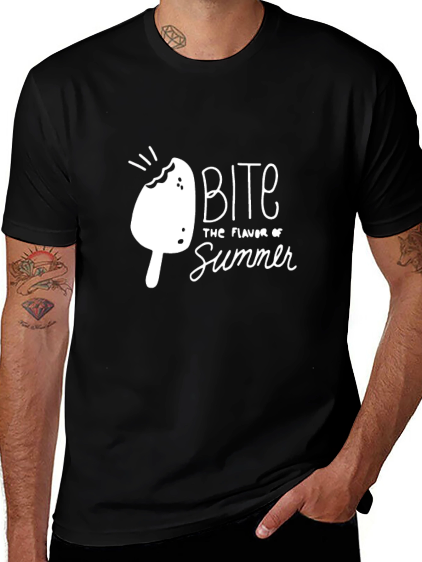 Bite The Flavor of Summer Black T-Shirt
