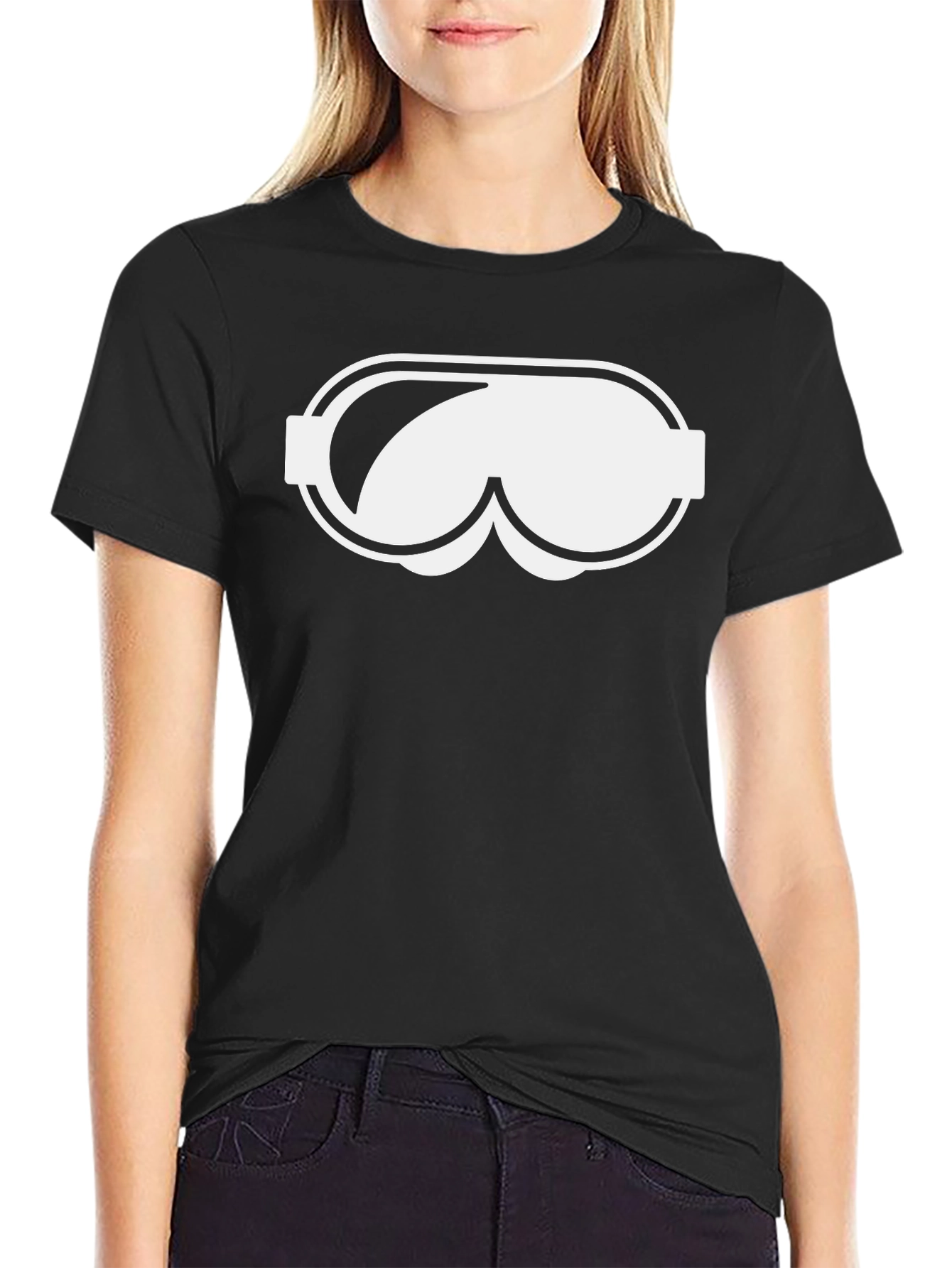 Novelty Goggles Graphic Black T-Shirt