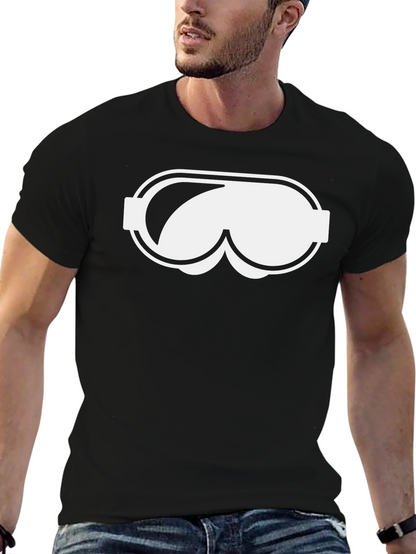Novelty Goggles Graphic Black T-Shirt