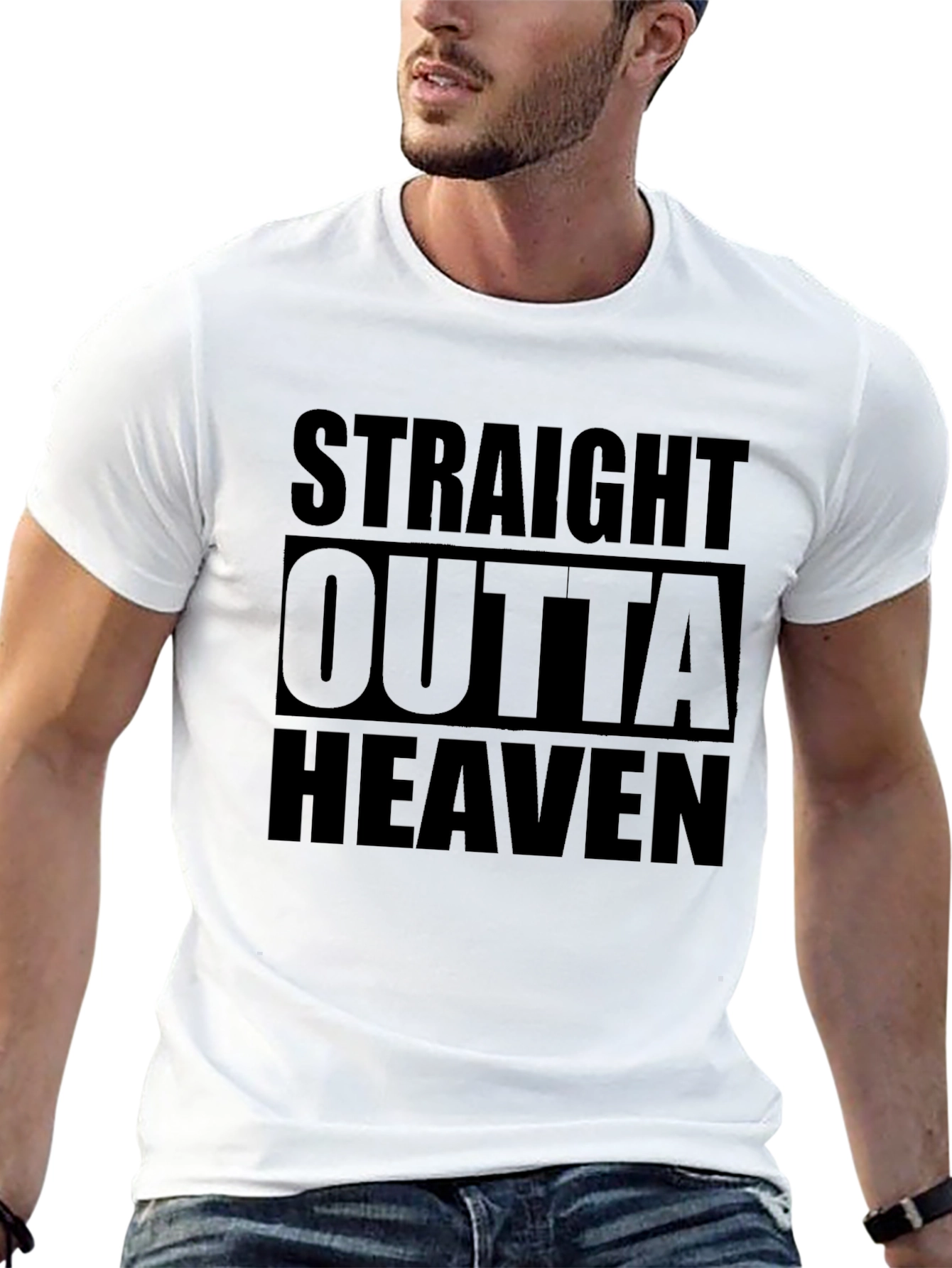 Straight Outta Heaven Graphic Tee - Soft Cotton