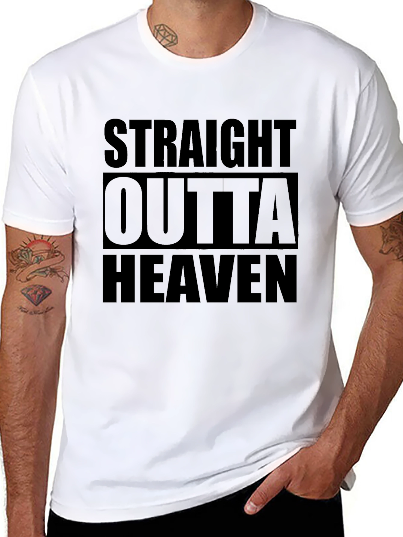 Straight Outta Heaven Graphic Tee - Soft Cotton