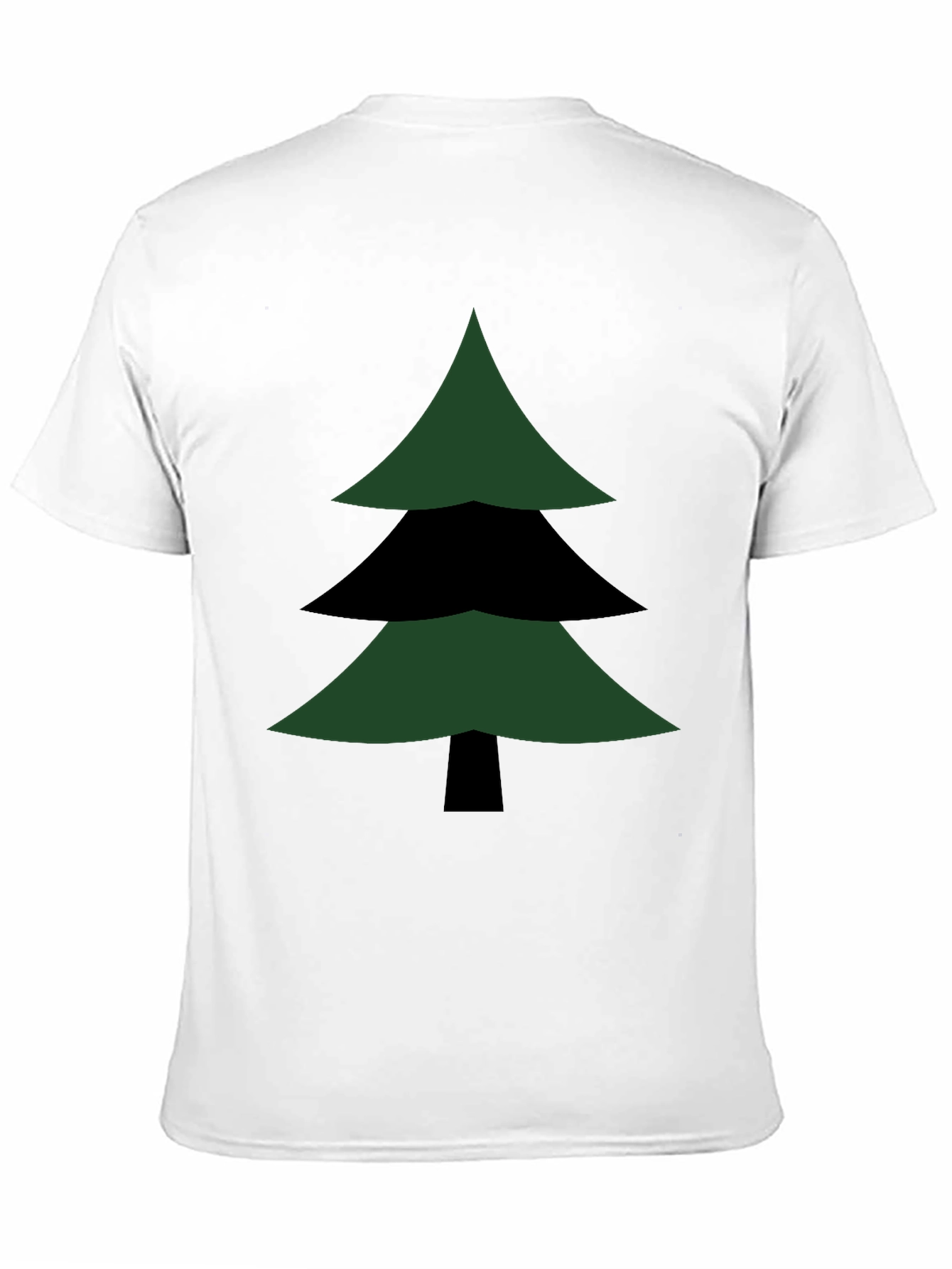 Geometric Christmas Tree Graphic Tee - Modern Holiday Style