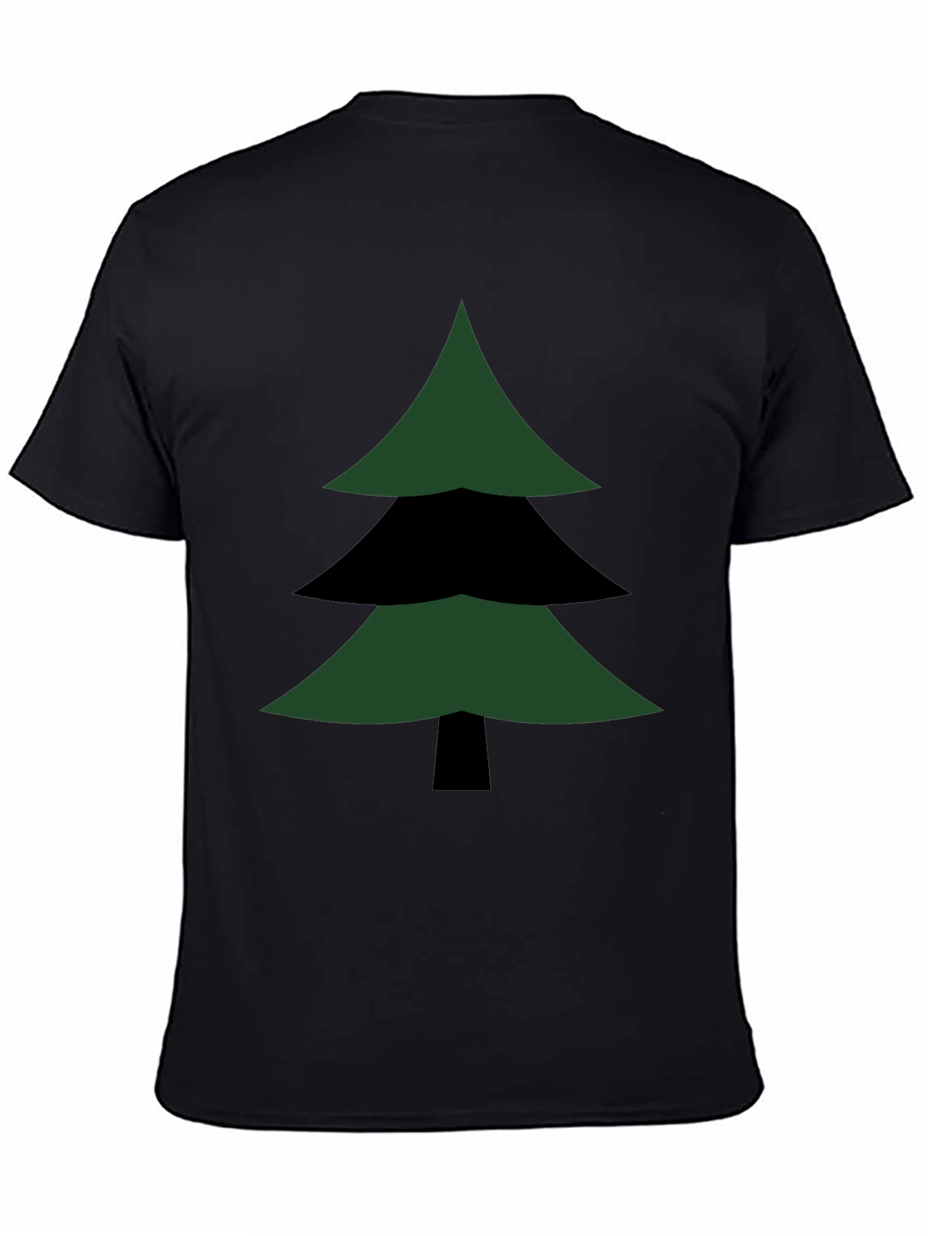Geometric Christmas Tree Graphic Tee - Modern Holiday Style