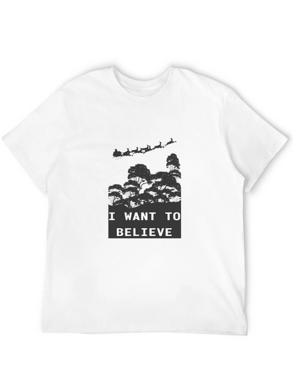 Believe Graphic Tee - Christmas Santa Shirt