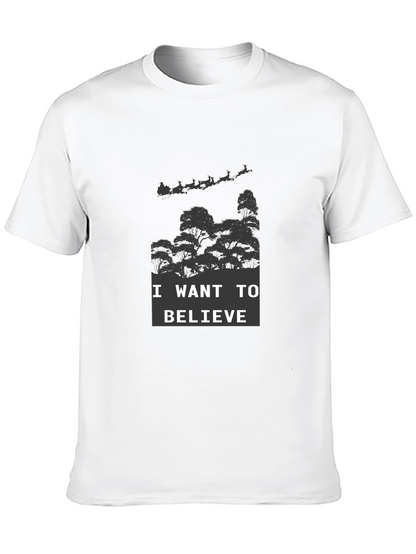 Believe Graphic Tee - Christmas Santa Shirt