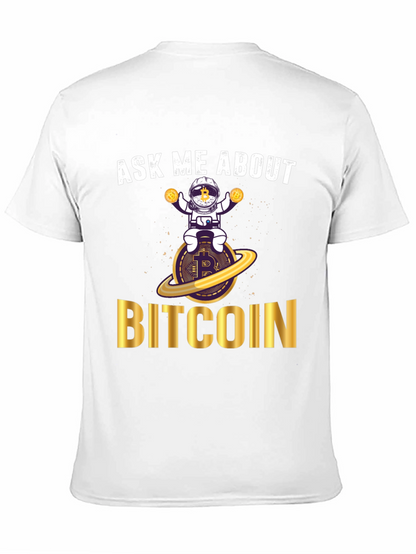 Ask Me About Bitcoin T-Shirt - Crypto Astronaut
