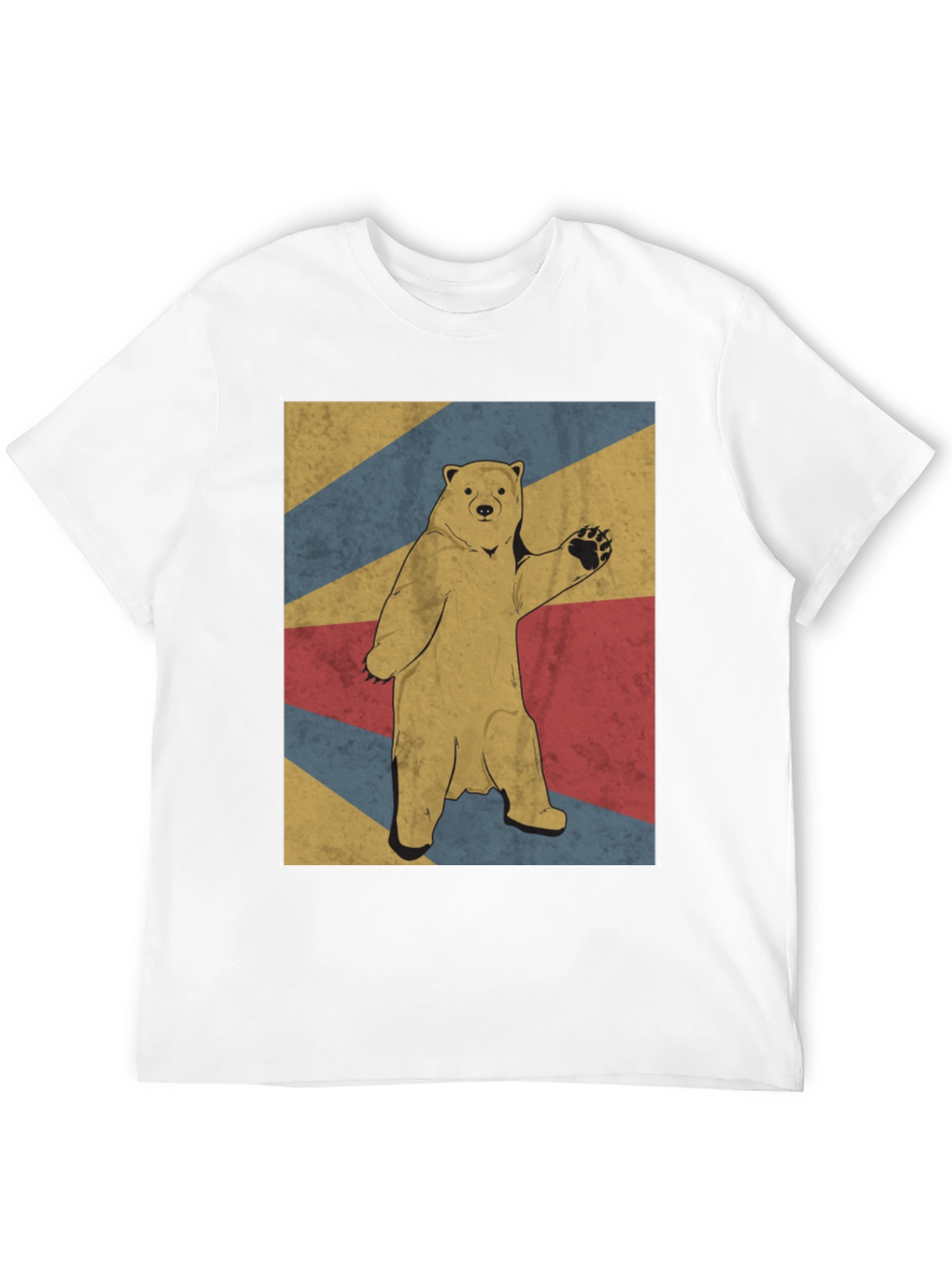 Retro Bear Graphic Tee - Mens Black T-Shirt