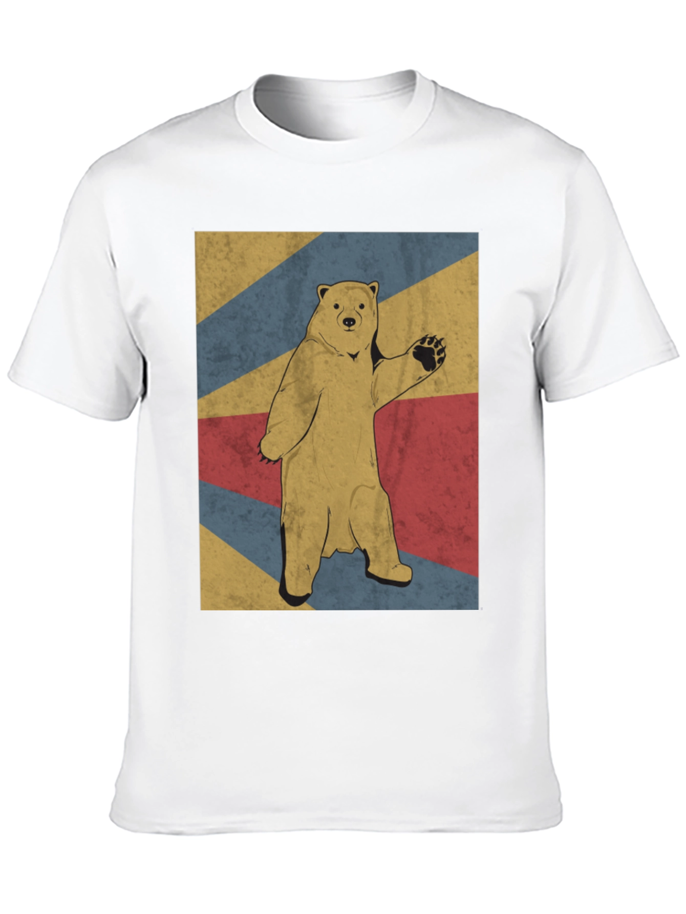 Retro Bear Graphic Tee - Mens Black T-Shirt