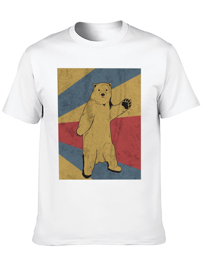 Retro Bear Graphic Tee - Mens Black T-Shirt
