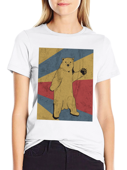 Retro Bear Graphic Tee - Mens Black T-Shirt