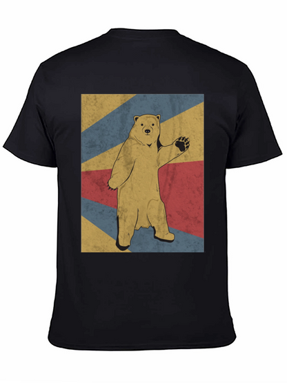 Retro Bear Graphic Tee - Mens Black T-Shirt