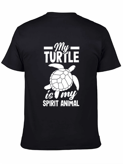 Turtle Spirit Animal Black Graphic Tee