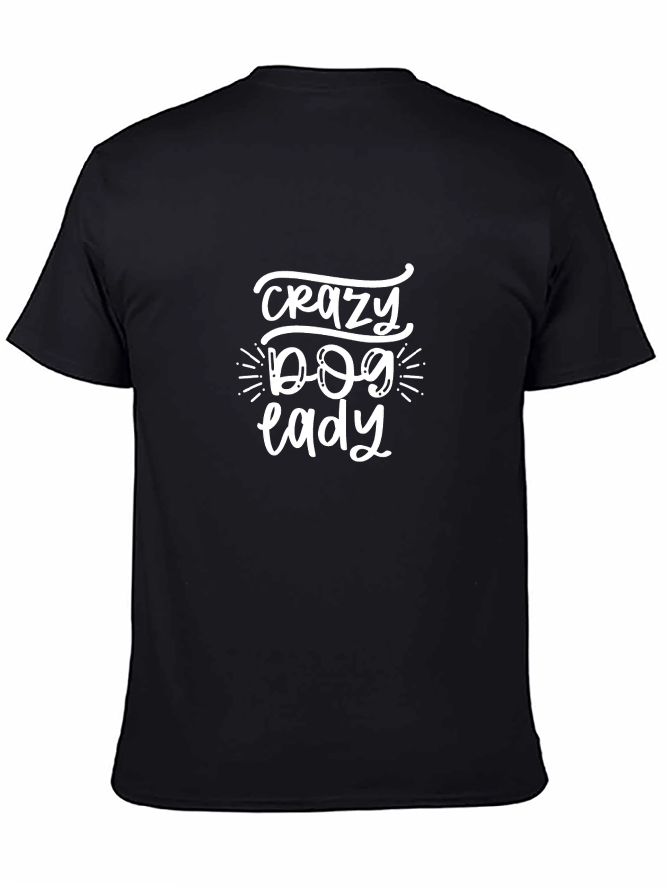 Crazy Dog Lady T-Shirt - Unisex Black Tee
