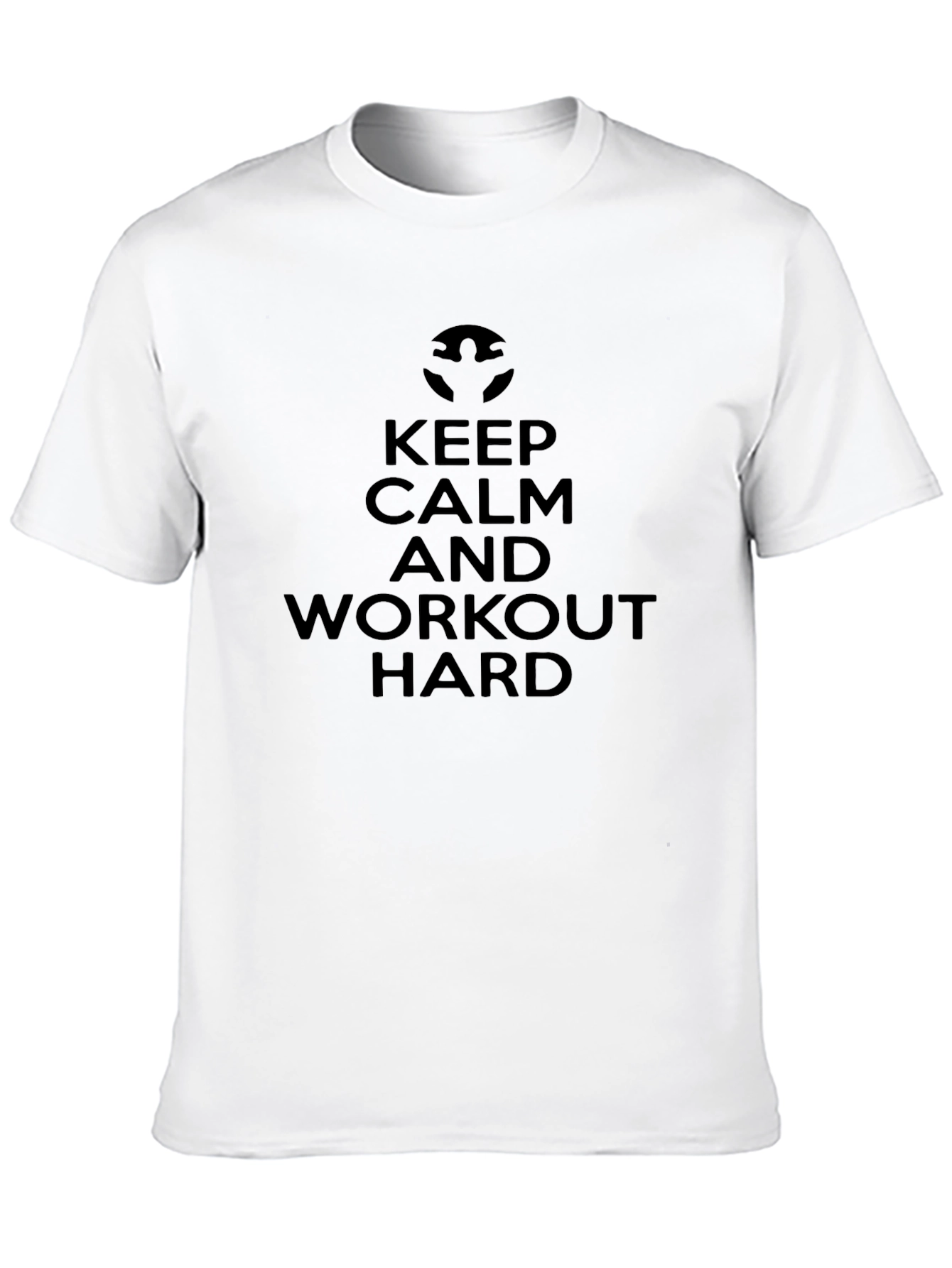 Keep Calm & Workout Hard Black Graphic T-Shirt