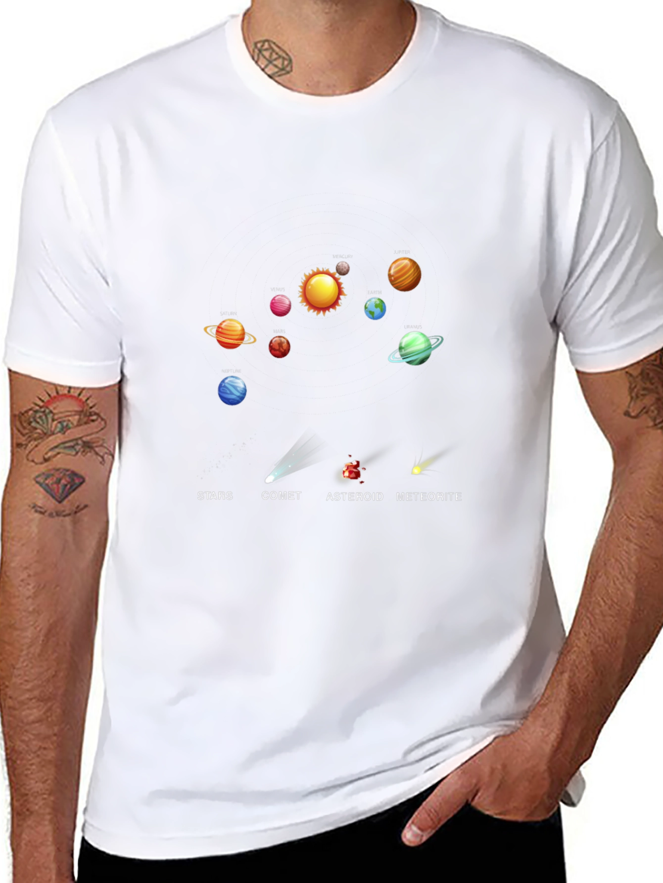 Solar System Planets Graphic T-Shirt