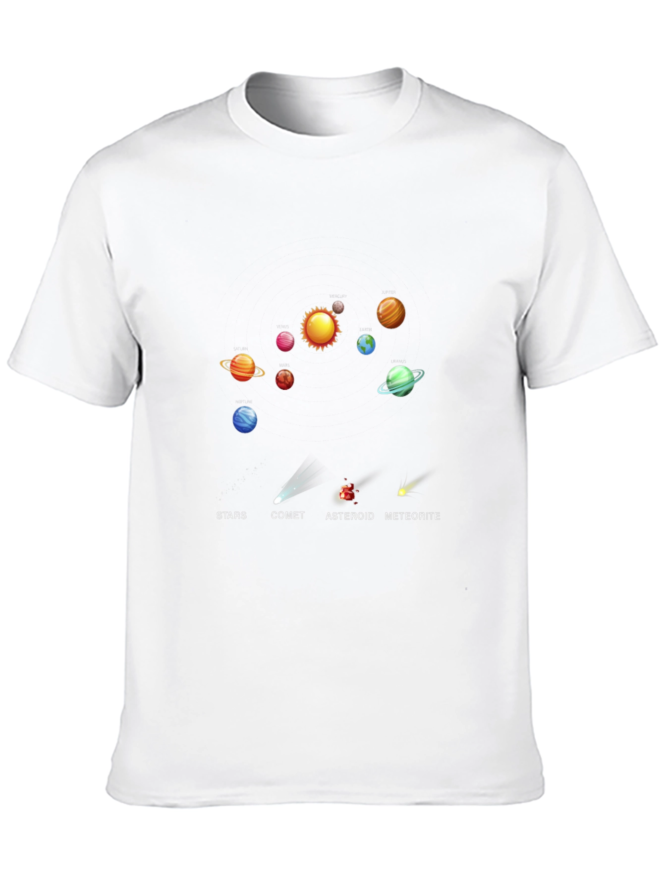 Solar System Planets Graphic T-Shirt