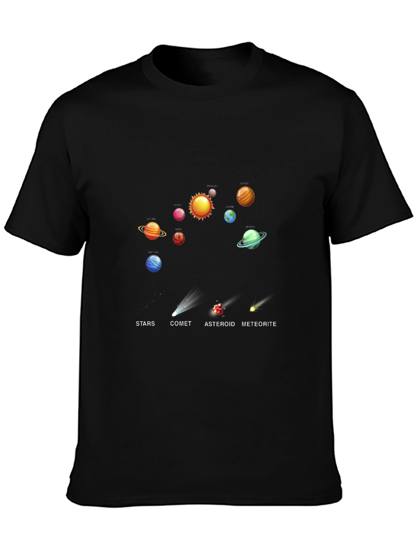 Solar System Planets Graphic T-Shirt
