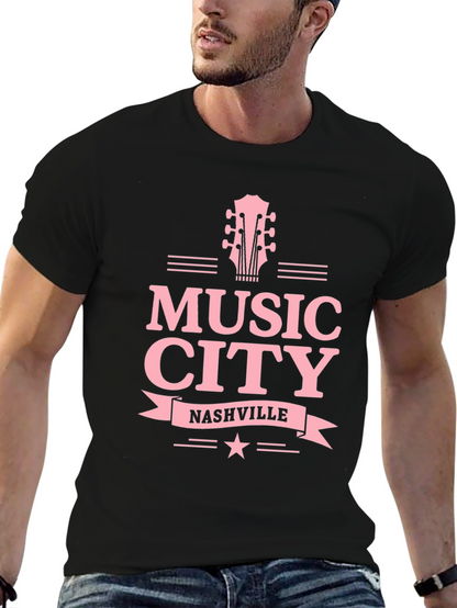 Music City Nashville Guitar Graphic Tee