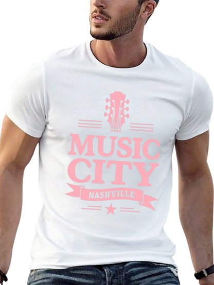 Music City Nashville Guitar Graphic Tee