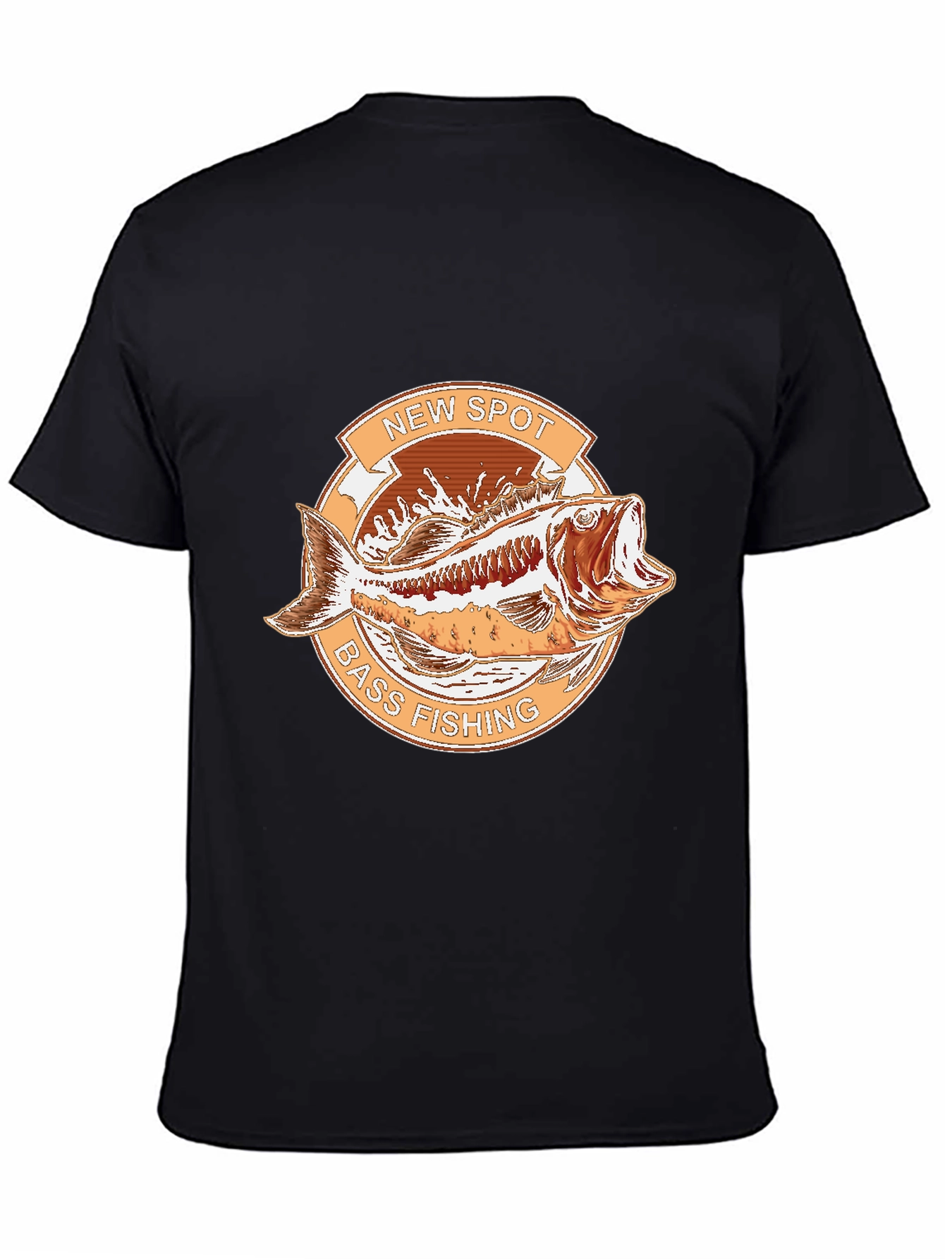New Spot Bass Fishing Graphic T-Shirt