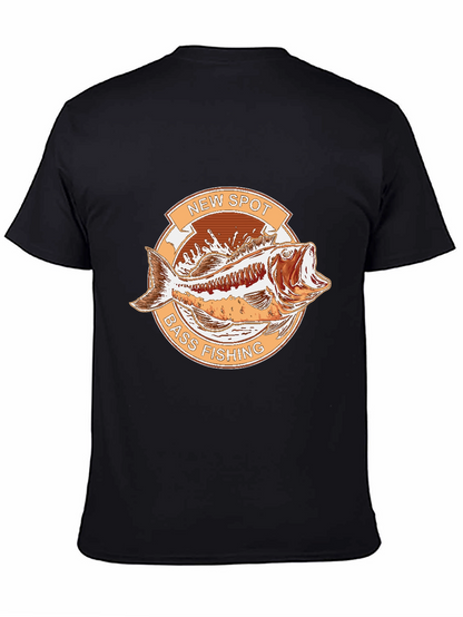 New Spot Bass Fishing Graphic T-Shirt