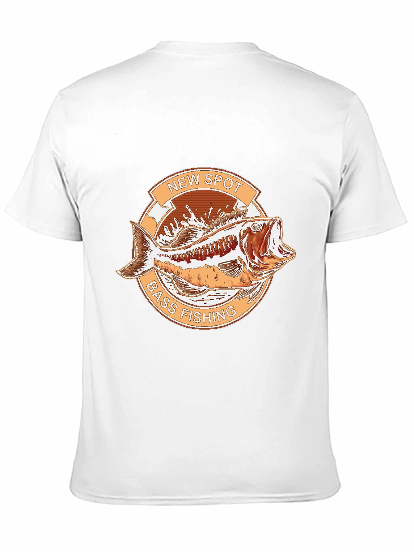 New Spot Bass Fishing Graphic T-Shirt