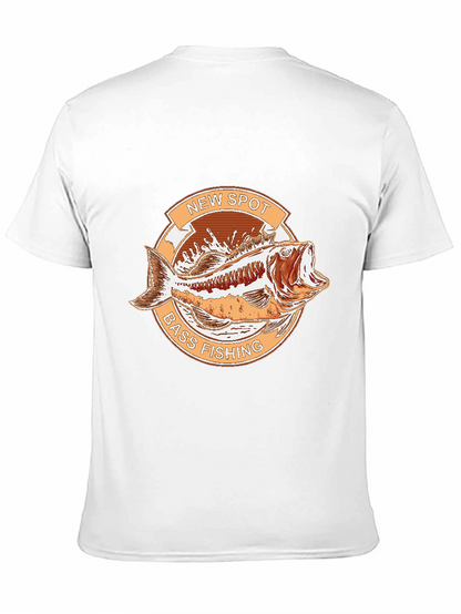 New Spot Bass Fishing Graphic T-Shirt