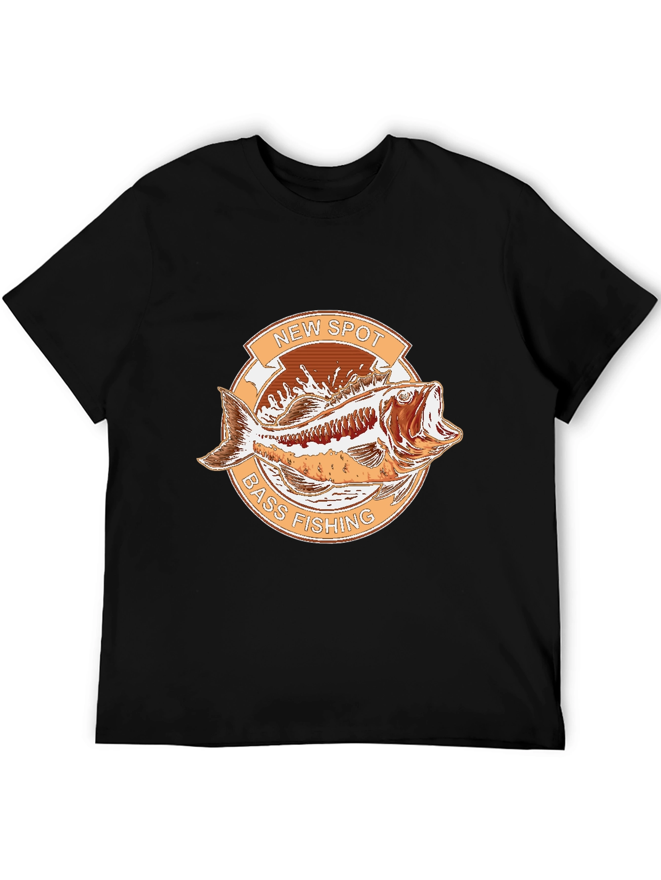 New Spot Bass Fishing Graphic T-Shirt