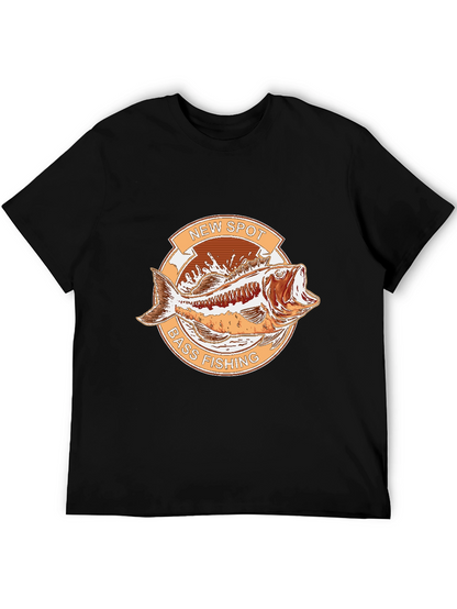 New Spot Bass Fishing Graphic T-Shirt